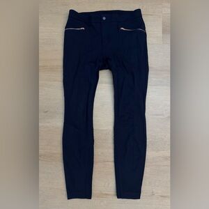 Athleta Ponte Moto 2.0 Navy Leggings